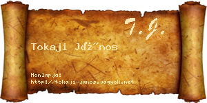 Tokaji János névjegykártya
